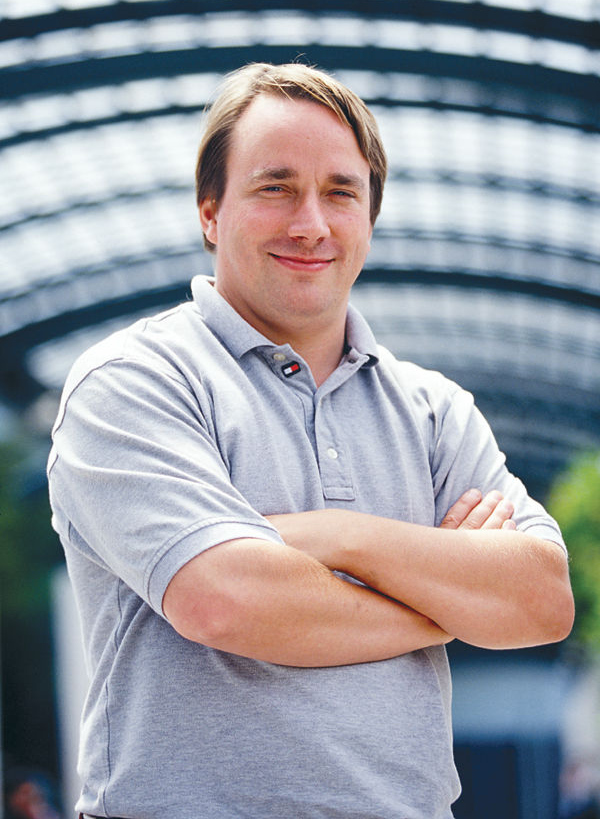 Linus Torvalds lors d'une interview, 2002